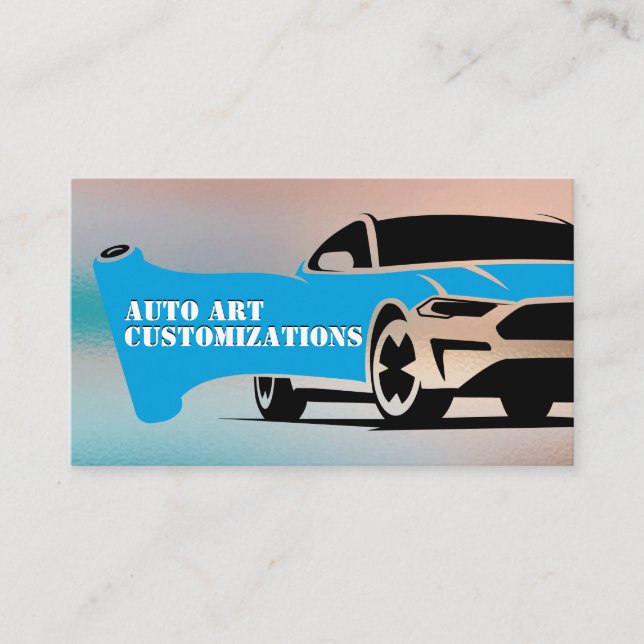 Auto Wrap | Car Customisations Business Card (Front)