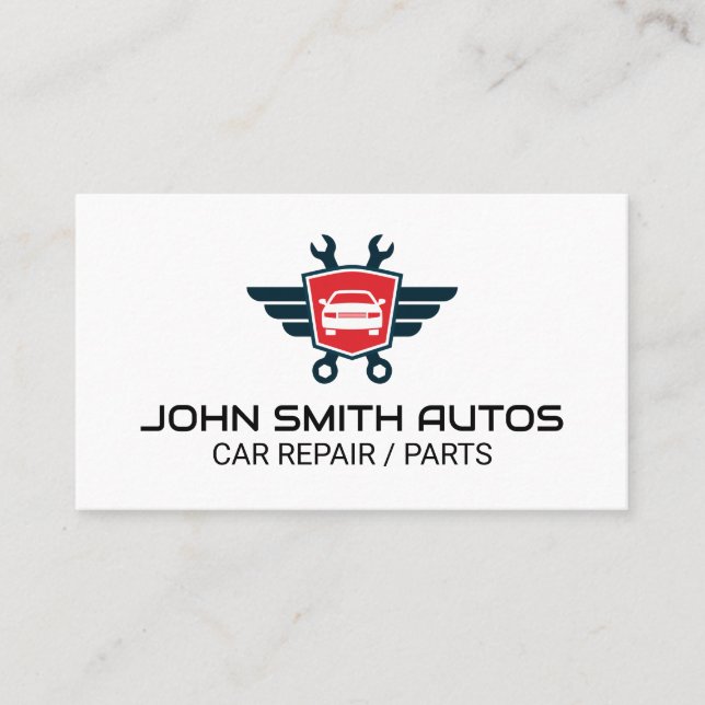 Auto Wrenches Logo | Car Repair / Parts Business Card (Front)