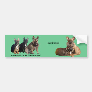 Autoaufkleber französische Bulldoggen Bumper Sticker
