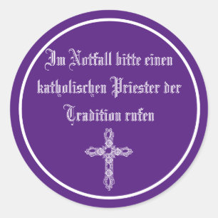 Autoaufkleber für den Notfall Classic Round Sticker