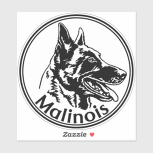 Autoaufkleber Malinois klassisch rund 