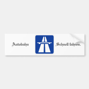 Autobahn Bumpersticker Bumper Sticker