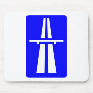 Autobahn Sign Mouse Pad