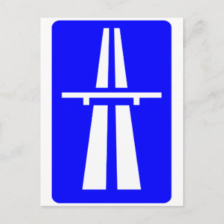 Autobahn Sign Postcard