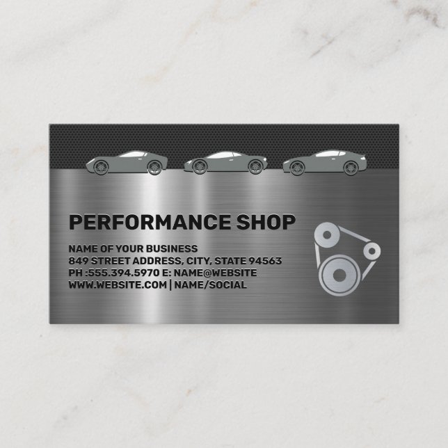 Autobody | Performance Shop | Sports Cars Business Card (Front)