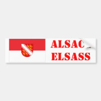 Autocollant pour voiture Alsace Rot ùn Wiss