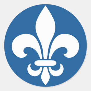 AutocollantX20 Fleur of French lily ancient metal Classic Round Sticker