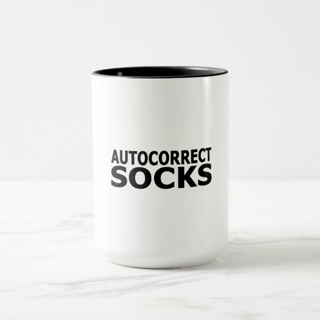 Autocorrect Socks Mug (Center)