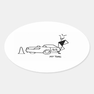 Autocross stickers, autoracing stickers, oval sticker