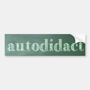 autodidact bumper sticker