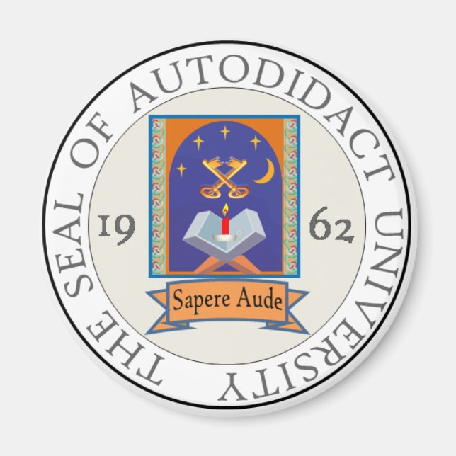 Autodidact University Seal Magnet (Front)