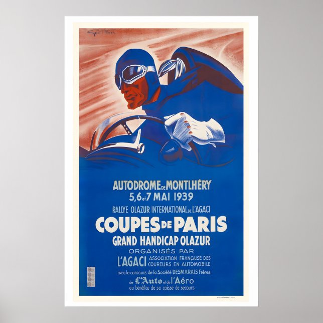 Autodrome of Montlhery France Automobile Rally Poster (Front)