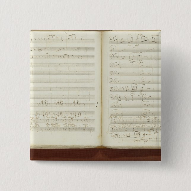 Autograph copy of 'The Magic Flute' 15 Cm Square Badge (Front)