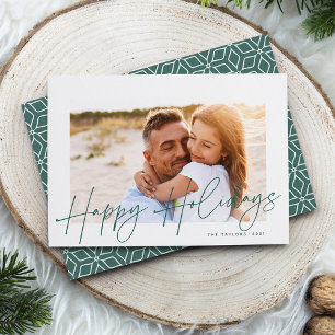 Autograph   Happy Holidays Photo Holiday Card