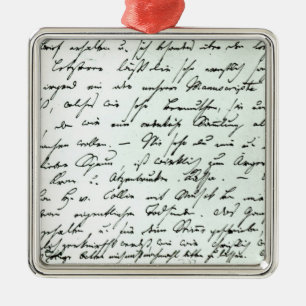 Autograph letter from Franz Schubert Metal Tree Decoration