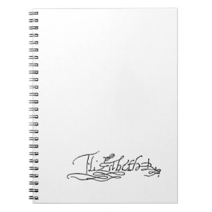 Autograph of Queen Elizabeth I of England Spiral Notebook