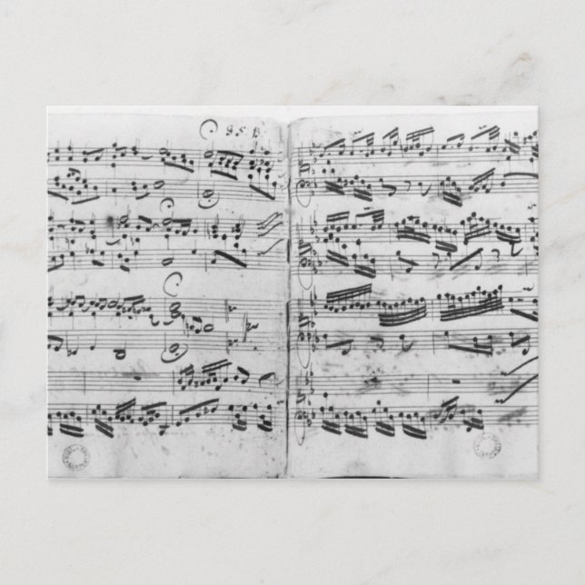 Autograph of the partita 'Sei gegruesset Postcard (Front)