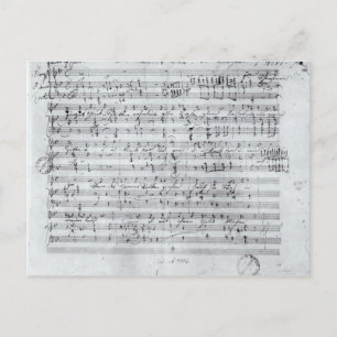 Autograph score for the lied 'Des Sangers Habe' Postcard