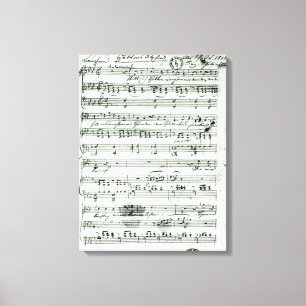 Autograph score for the lied 'Hektors Abschied' Canvas Print