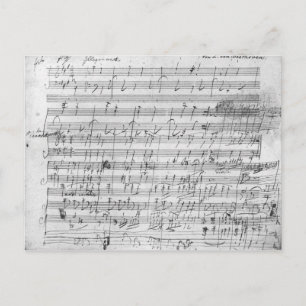 Autograph score sheet for the Bagatelle opus Postcard