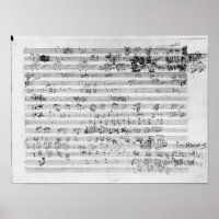 Autograph score sheet for the Trio mi bemol opus