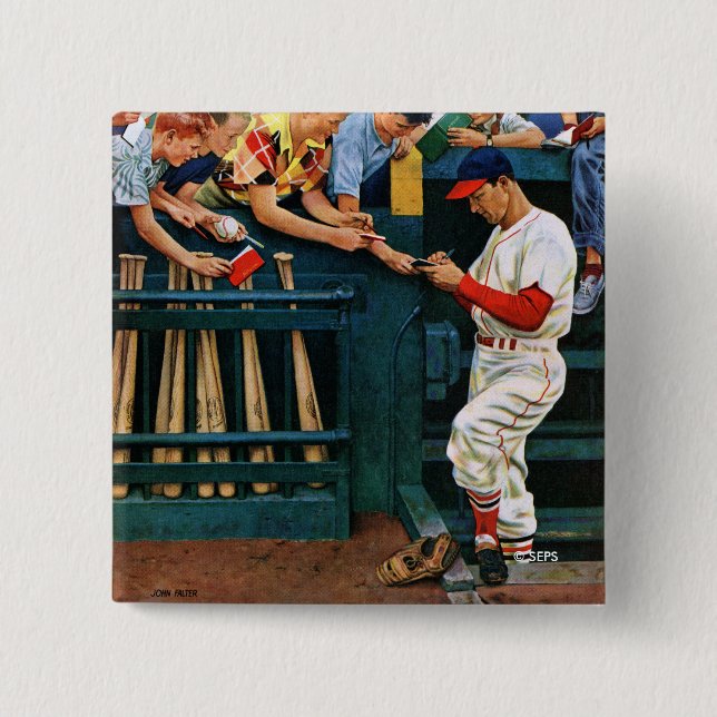 Autograph Session 15 Cm Square Badge (Front)