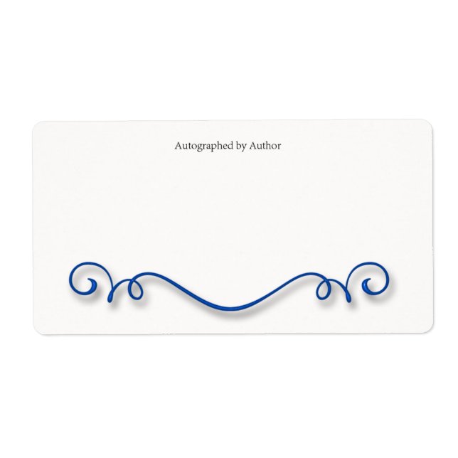 Autographed by Author Bookplate (Front)