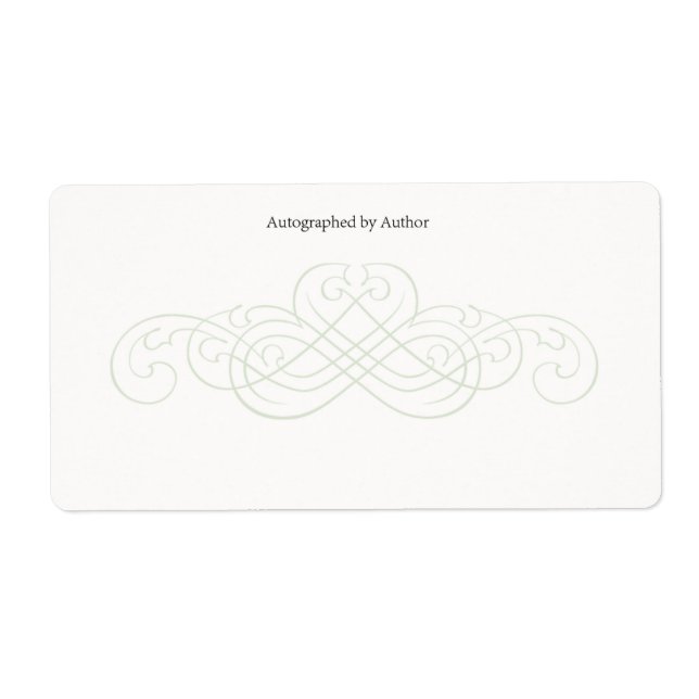 Autographed by Author Bookplate (Front)