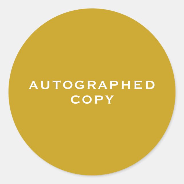 Autographed Copy Gold Sticker (Front)