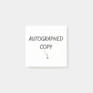 Autographed Copy Post-it Notes