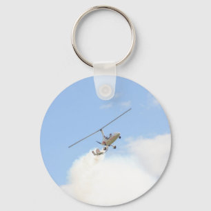 Autogyro In Flight Key Ring