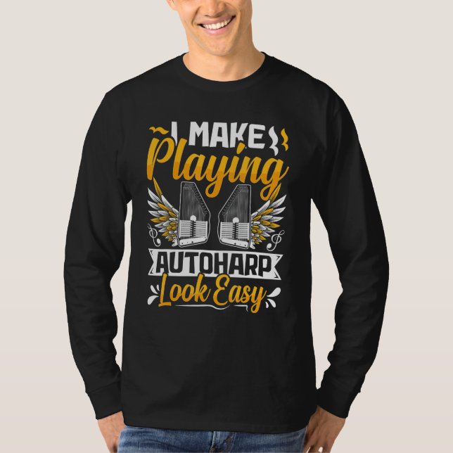 Autoharp Harp Instrument Harmonica Symphony T-Shirt (Front)
