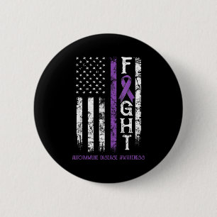 Autoimmune disease warrior us flag Artwork 6 Cm Round Badge