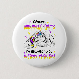 Autoimmune Hepatitis Awareness Month Ribbon Gifts 6 Cm Round Badge
