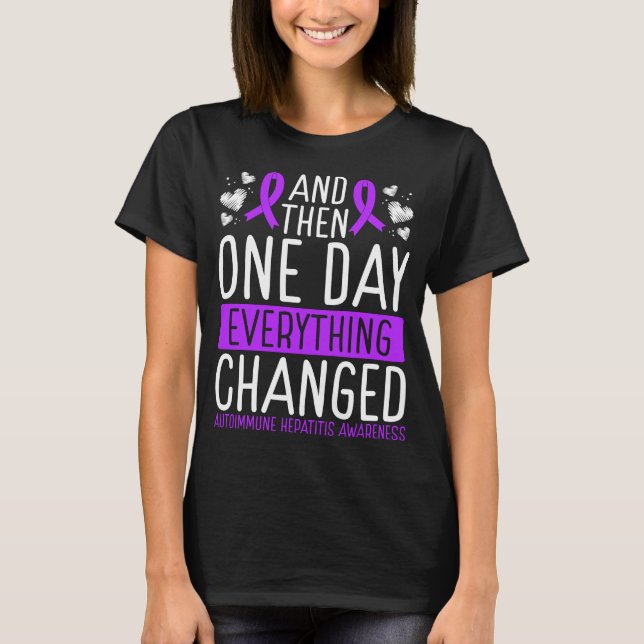 Autoimmune Hepatitis Awareness Ribbon Awareness T-Shirt (Front)