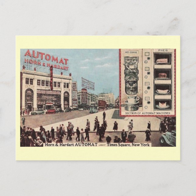Automat Cafeteria, New York City Vintage Postcard (Front)