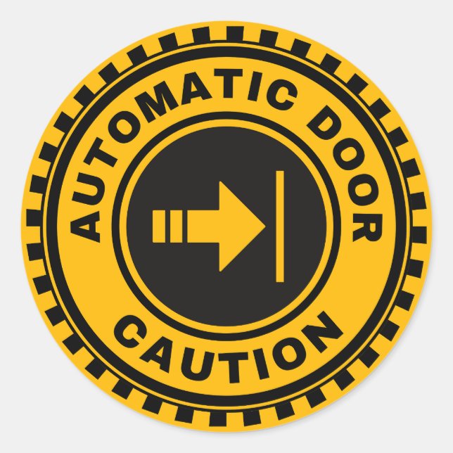 Automatic Door Going Right  Classic Round Sticker (Front)