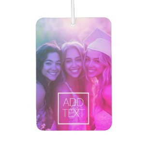 AUTOMATIC Filter of Your Photo & Monogram - Miami Car Air Freshener