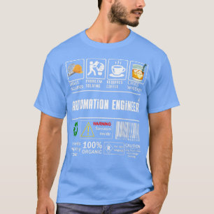 Automation Engineer Label Skills Solving Coffee Wh T-Shirt