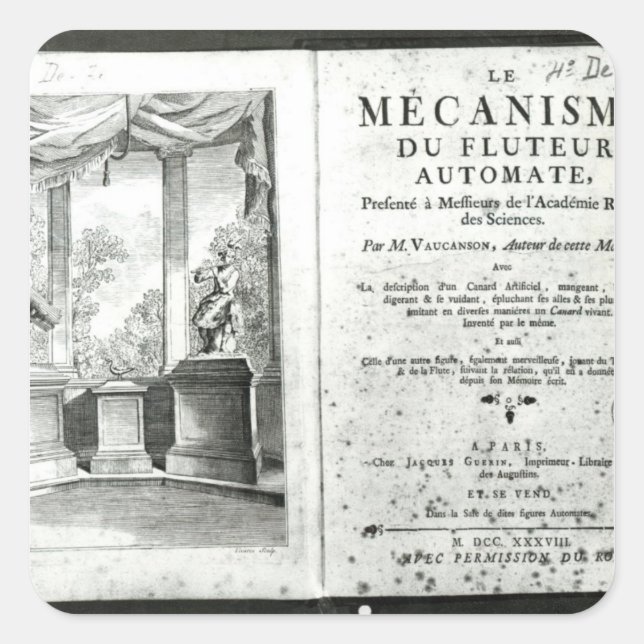 Automatons, illustration of the frontispiece square sticker (Front)