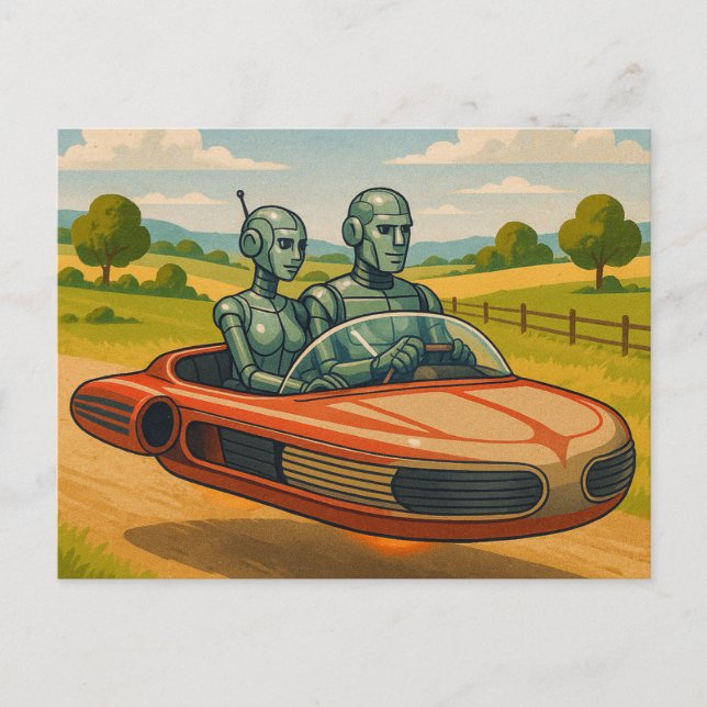 Automatons In Love Postcard (Front)