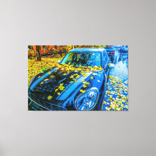 Automobile, Car - Season Of Fallen Leaves Canvas Print