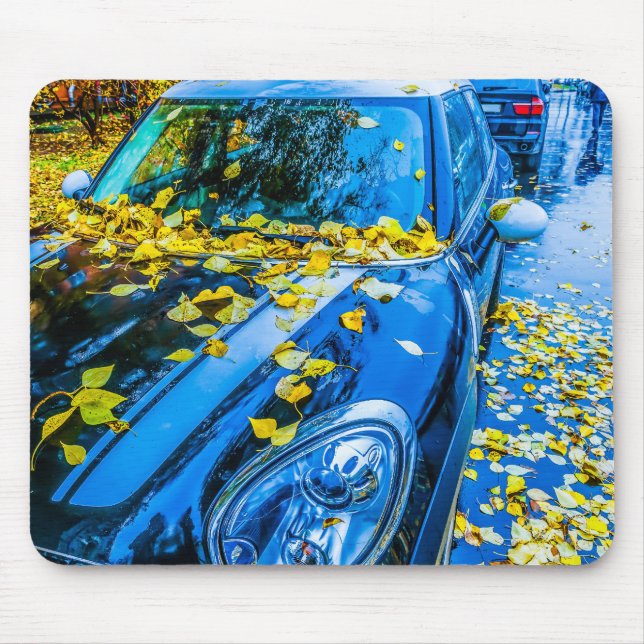 Automobile, Car - Season Of Fallen Leaves Mouse Pad (Front)