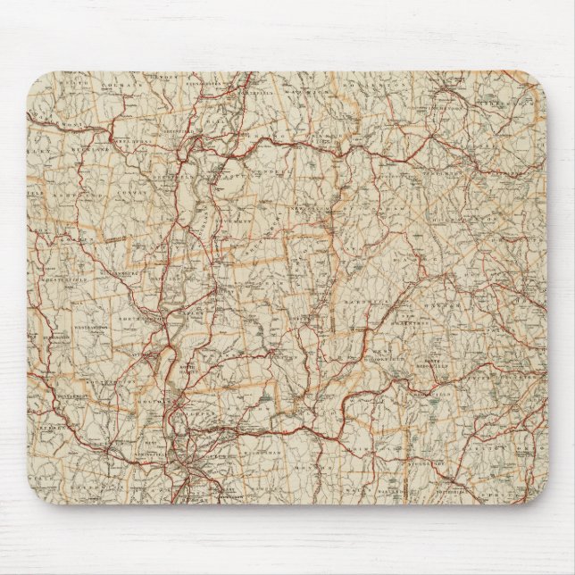Automobile map Massachusetts vintage geography car Mouse Pad (Front)