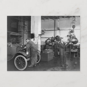 Automobile Repair Shop, 1919 Postcard