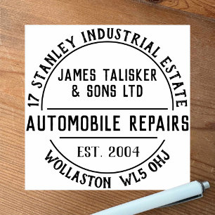 Automobile Repairs Rubber Stamp
