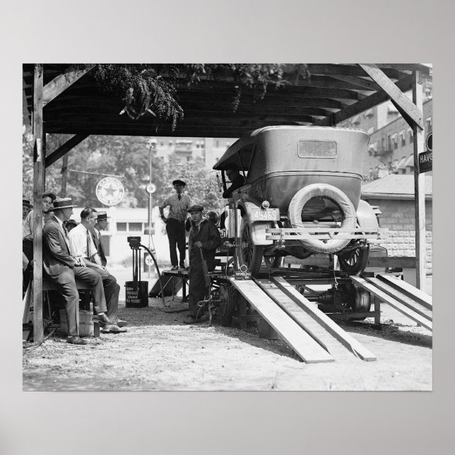 Automobile Service Station, 1924. Vintage Photo Poster (Front)