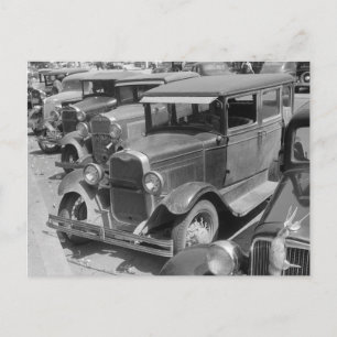 Automobiles on Main Street, 1941 Postcard