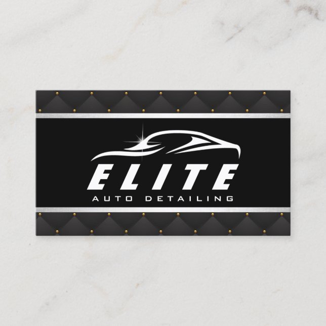 Automotive Auto Detailing Luxury Auto Spa Business Card (Front)