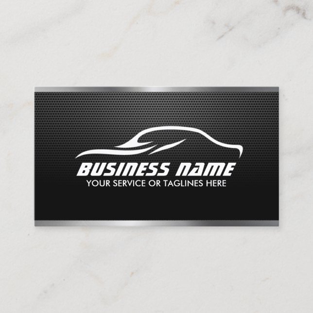 Automotive Auto Repair Professional Metal Steel Business Card (Front)
